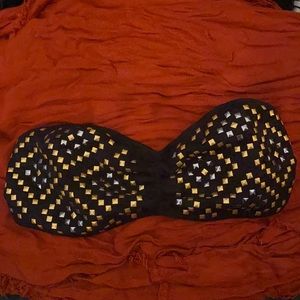 S/M Black & Gold Bandeau From The Pink Collection.